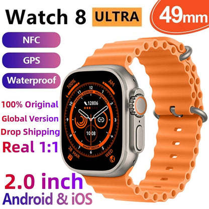 Smart Watch 8 Ultra For Apple Watch Ultra IWO Watch Ultra NFC Smartwatch Series 8 Bluetooth Call 2.0 Inch Wireless Fitness Watch